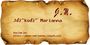 Jáksó Marianna névjegykártya