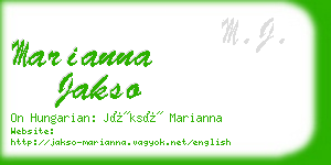 marianna jakso business card